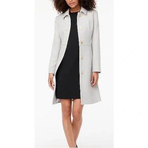 NEW! J. Crew Factory Wool Lady Day Coat Heather Gray Size 10P